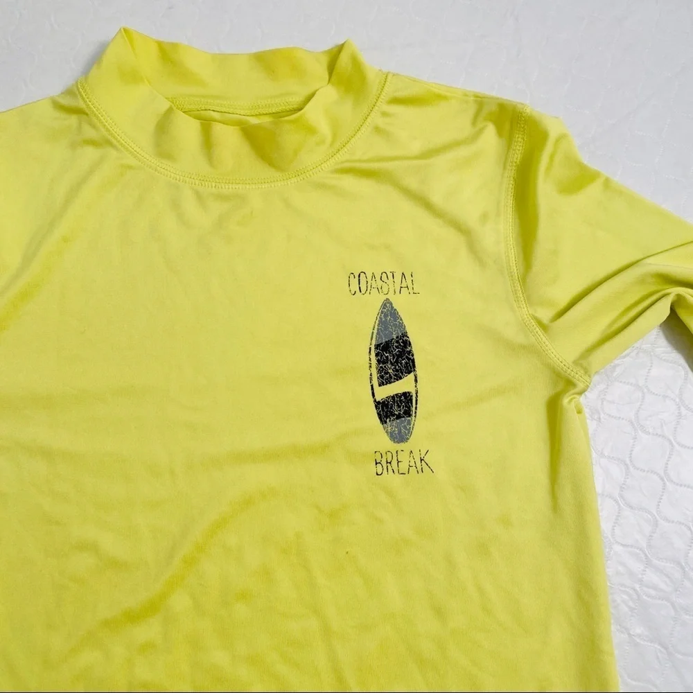 Cat and Jack neon yellow rash guard M = 8/10